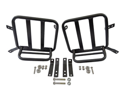 For Royal Enfield Super Meteor 650 Canvas Pannier Bags With Mounting Black