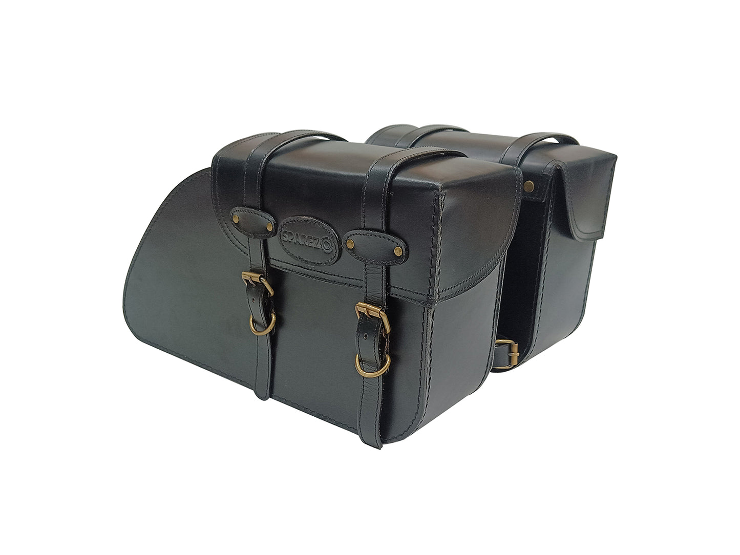 For Royal Enfield Super Meteor 650 Leather Pannier Bags with Saddle Stays