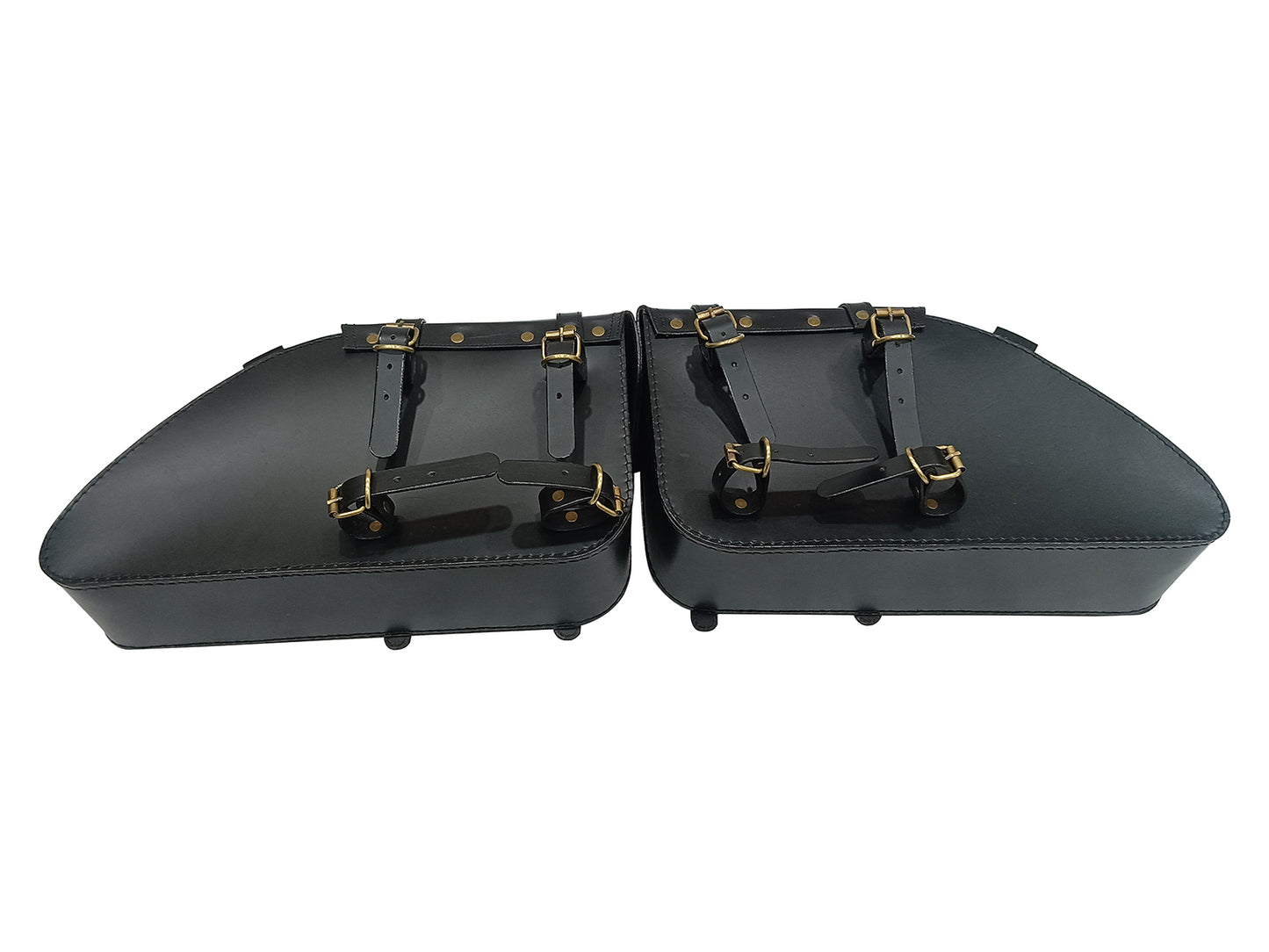 For Royal Enfield Super Meteor 650 Leather Pannier Bags with Saddle Stays