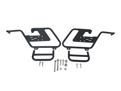 For Royal Enfield Super Meteor 650 Leather Pannier Bags with Saddle Stays