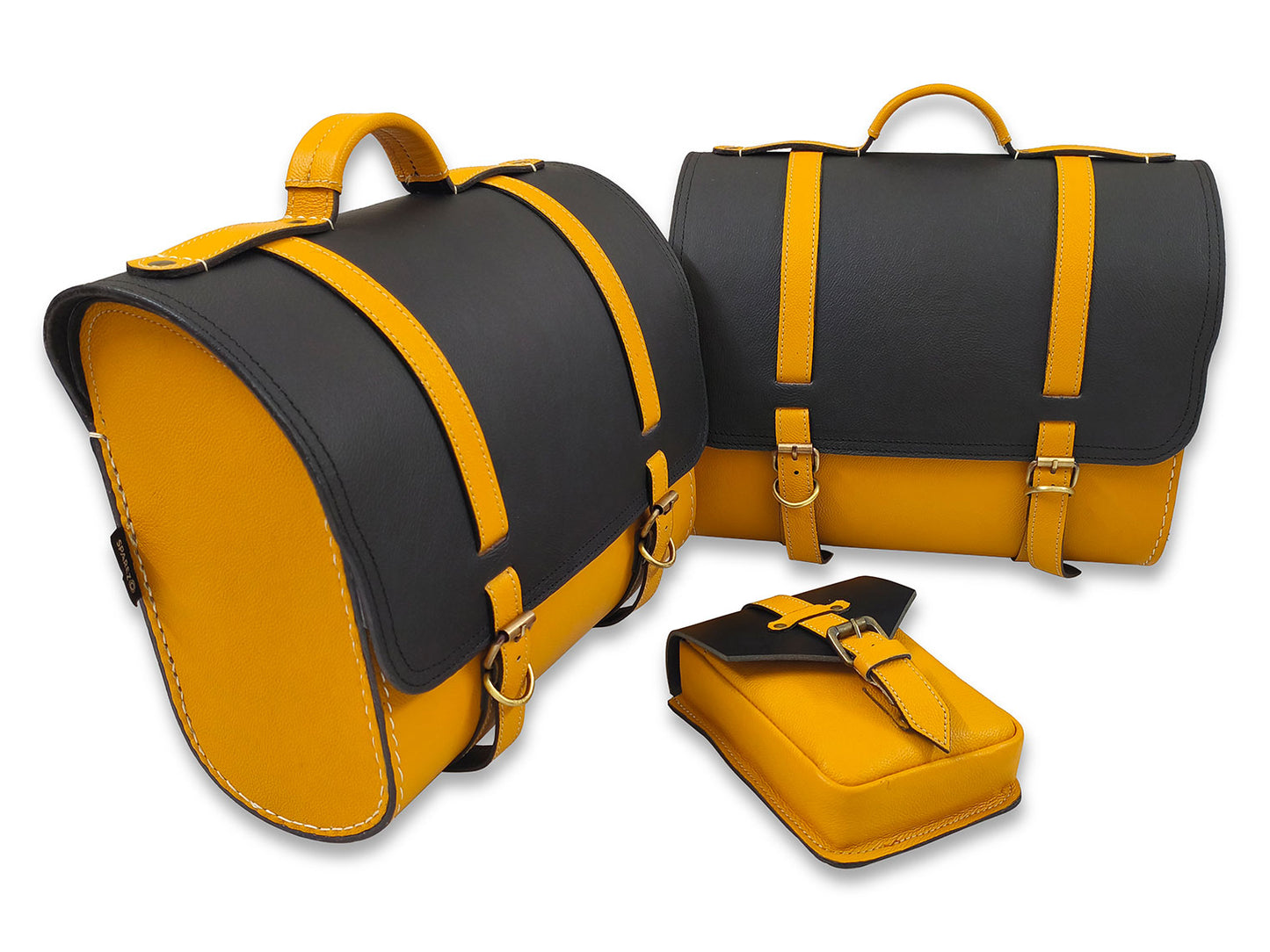 For Royal Enfield Super Meteor 650 Pannier Bags With Tank Pouch & Mounting D28