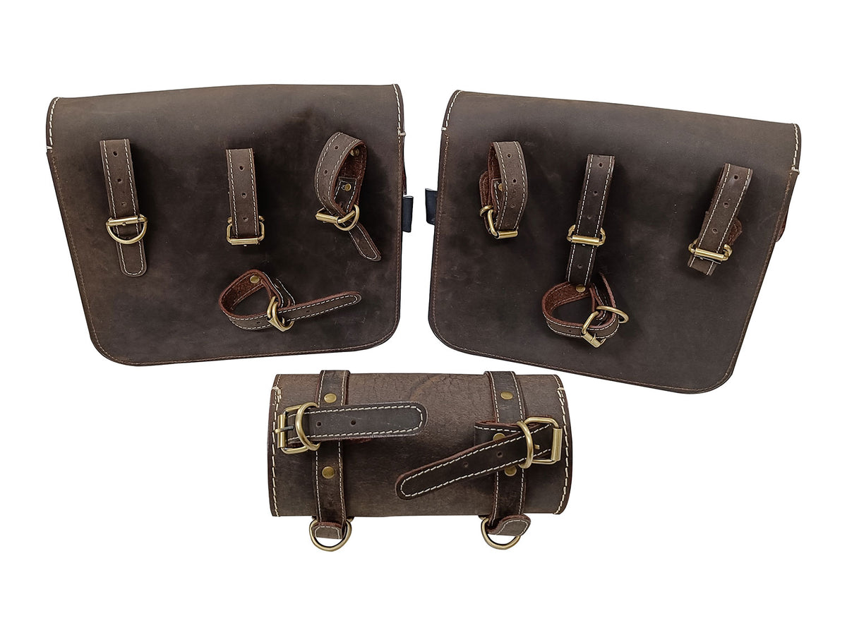For Royal Enfield Super Meteor 650 Leather Tool Bag, Pannier Bags & Mounting