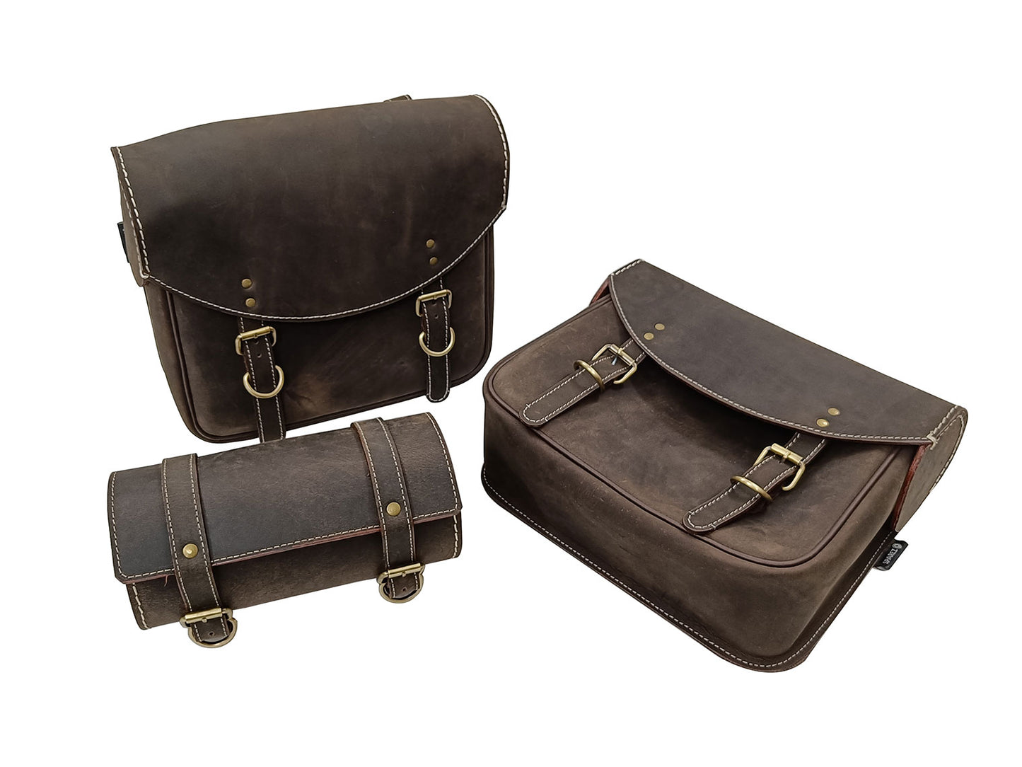 For Royal Enfield Super Meteor 650 Leather Tool Bag, Pannier Bags & Mounting