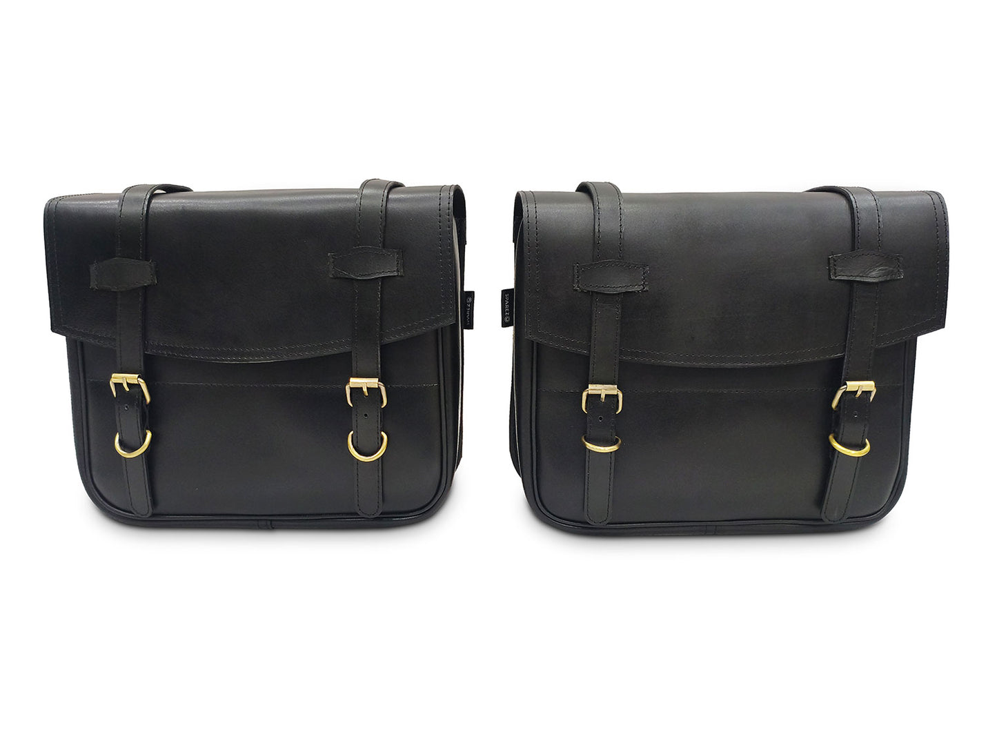 For Royal Enfield Super Meteor & Shotgun 650 Leather Black Color Pannier Bags