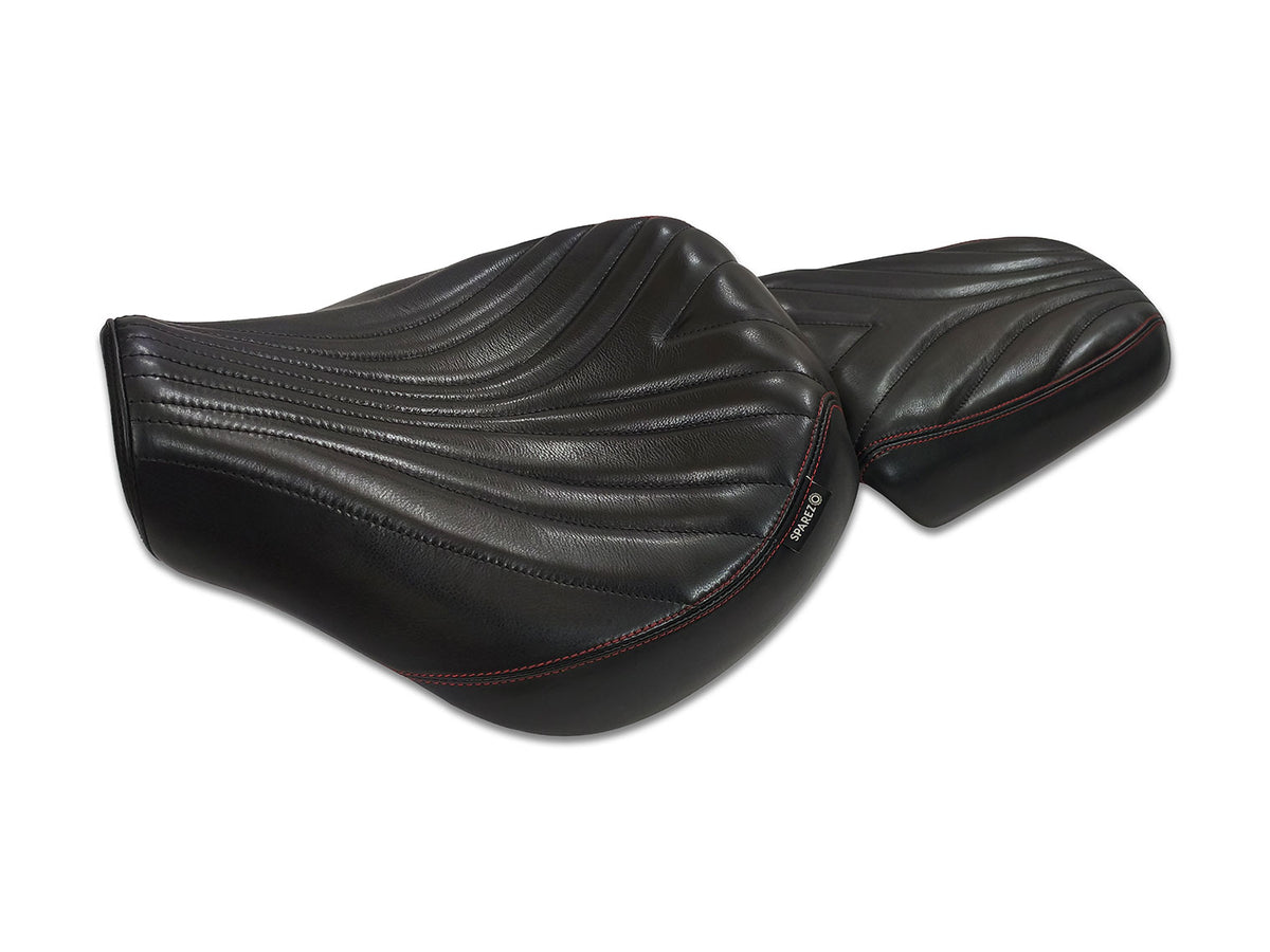 For Royal Enfield Super Meteor 650 Front & Rear Genuine Leather Seat