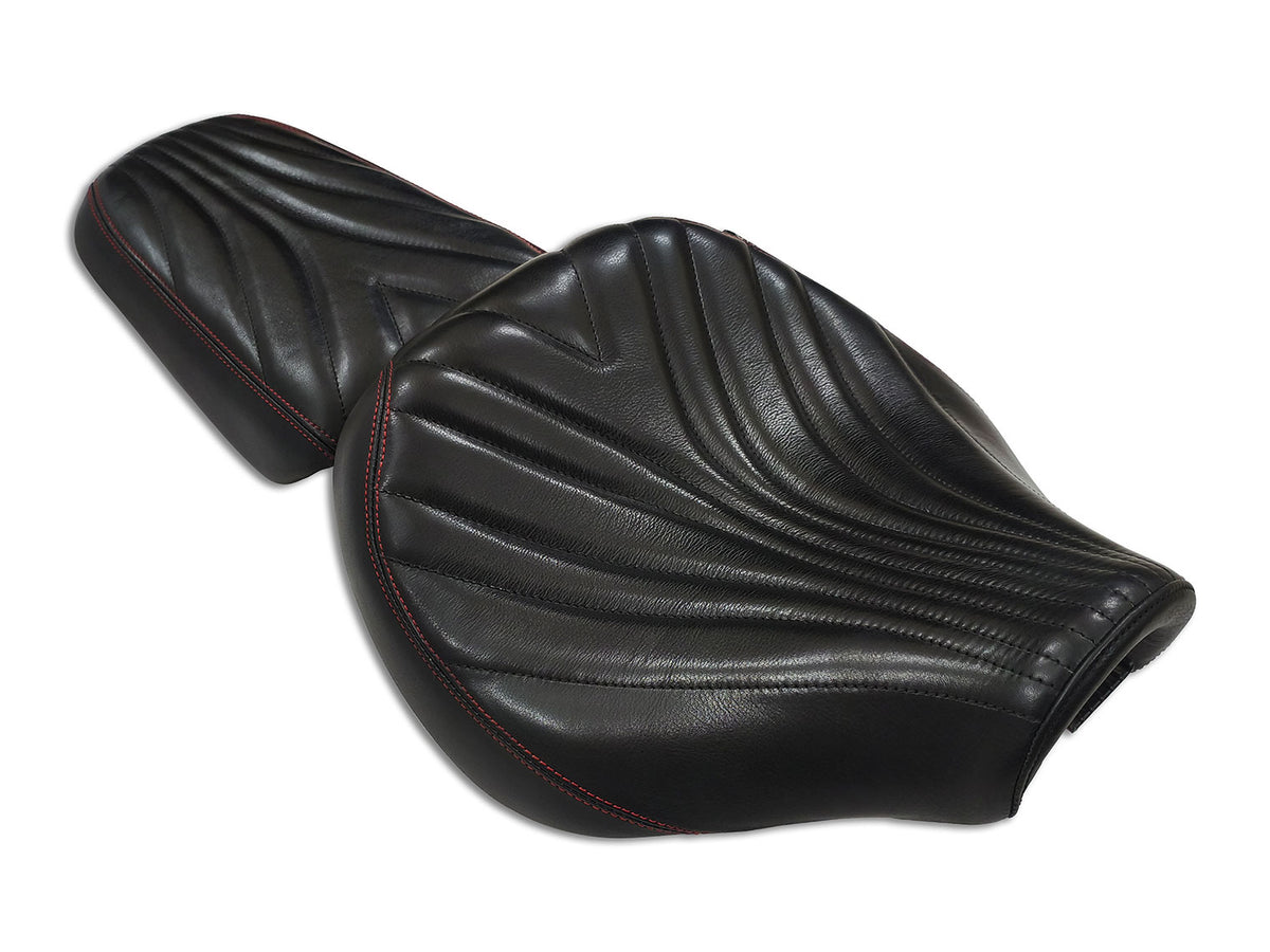 For Royal Enfield Super Meteor 650 Front & Rear Genuine Leather Seat