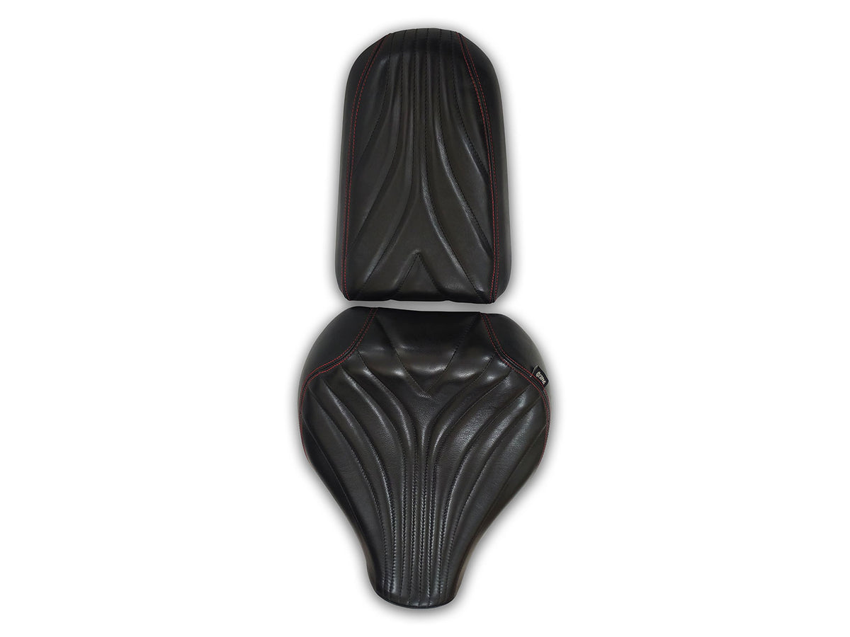 For Royal Enfield Super Meteor 650 Front & Rear Genuine Leather Seat