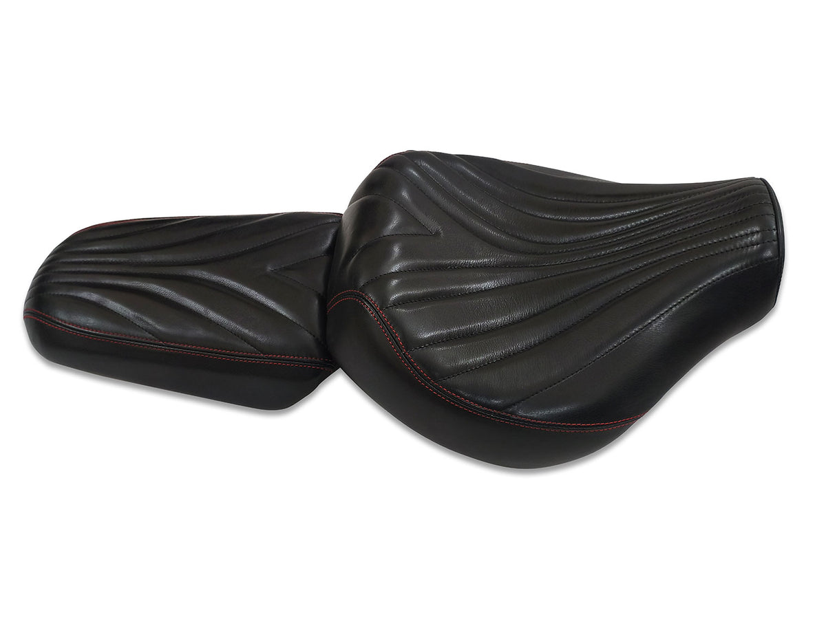 For Royal Enfield Super Meteor 650 Front & Rear Genuine Leather Seat