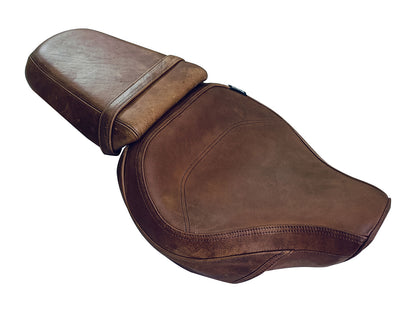 For Royal Enfield Super Meteor 650 Touring Brown Color Front & Rear Seat