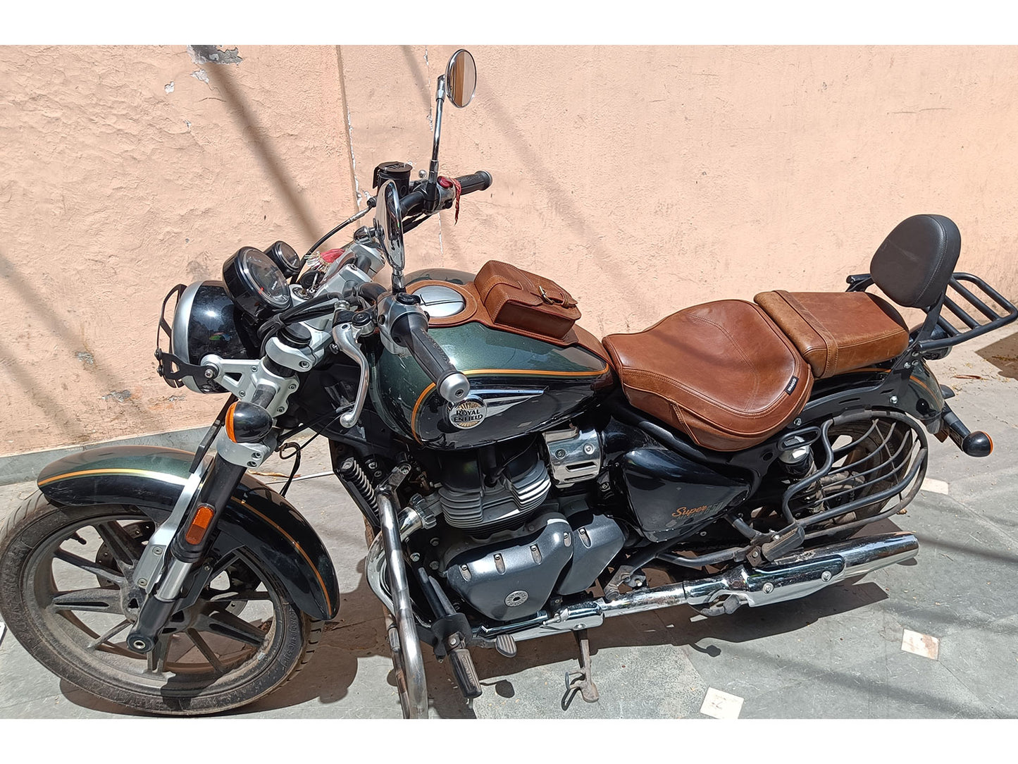 For Royal Enfield Super Meteor 650 Touring Brown Color Front & Rear Seat
