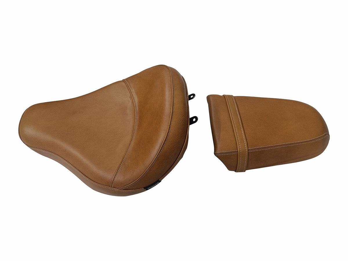 For Royal Enfield Super Meteor 650 Touring Tan Color Front & Rear Seat