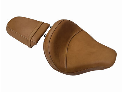 For Royal Enfield Super Meteor 650 Touring Tan Color Front & Rear Seat