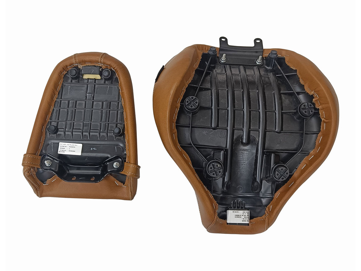 For Royal Enfield Super Meteor 650 Touring Tan Color Front & Rear Seat