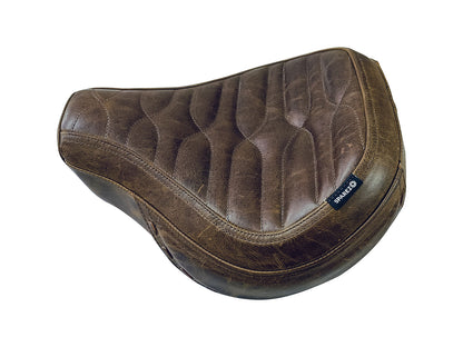 For Royal Enfield Super Meteor 650 Rusty Brown Front Seat with Tank Belt
