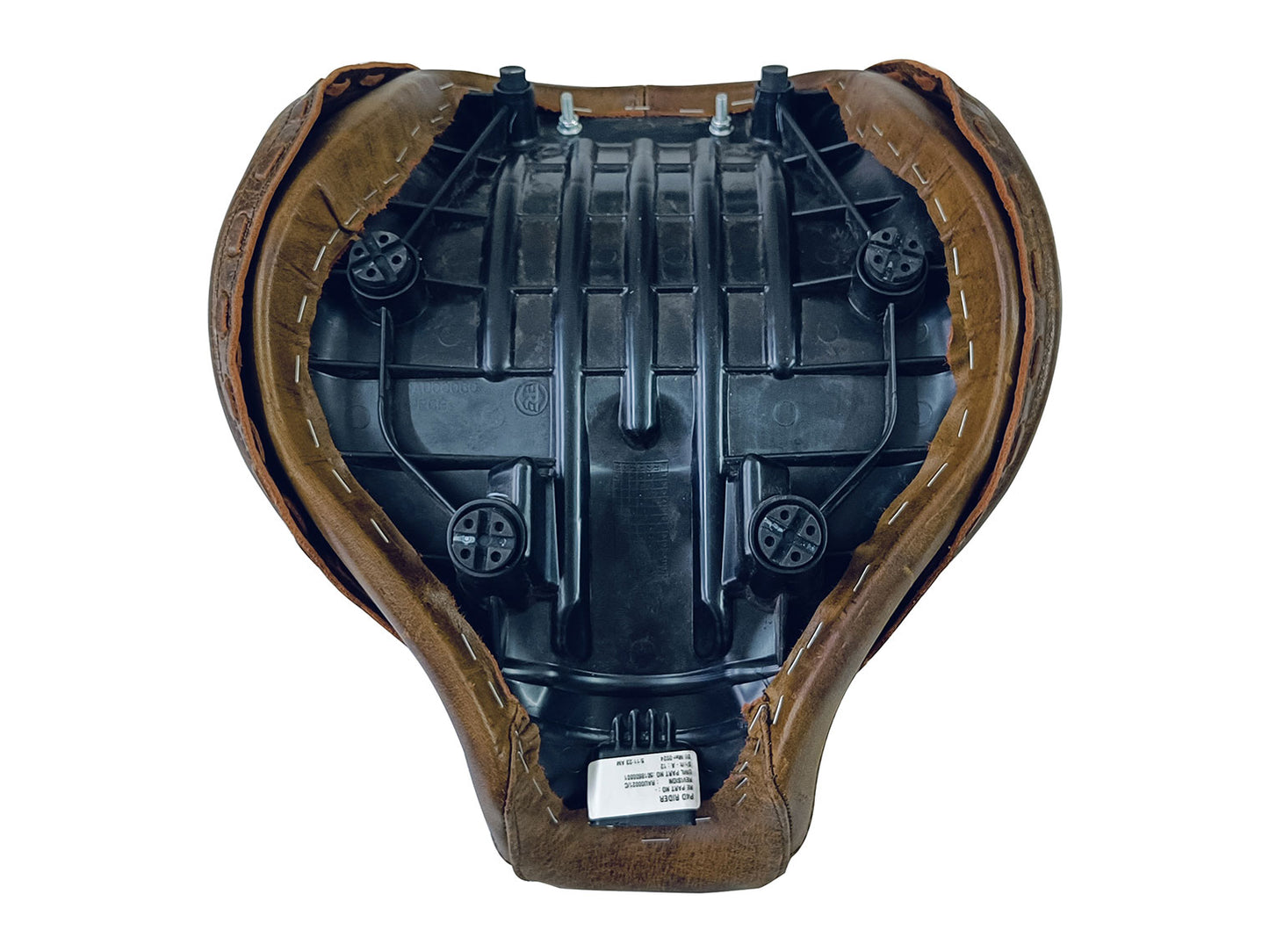 For Royal Enfield Super Meteor 650 Rusty Brown Front Seat with Tank Belt
