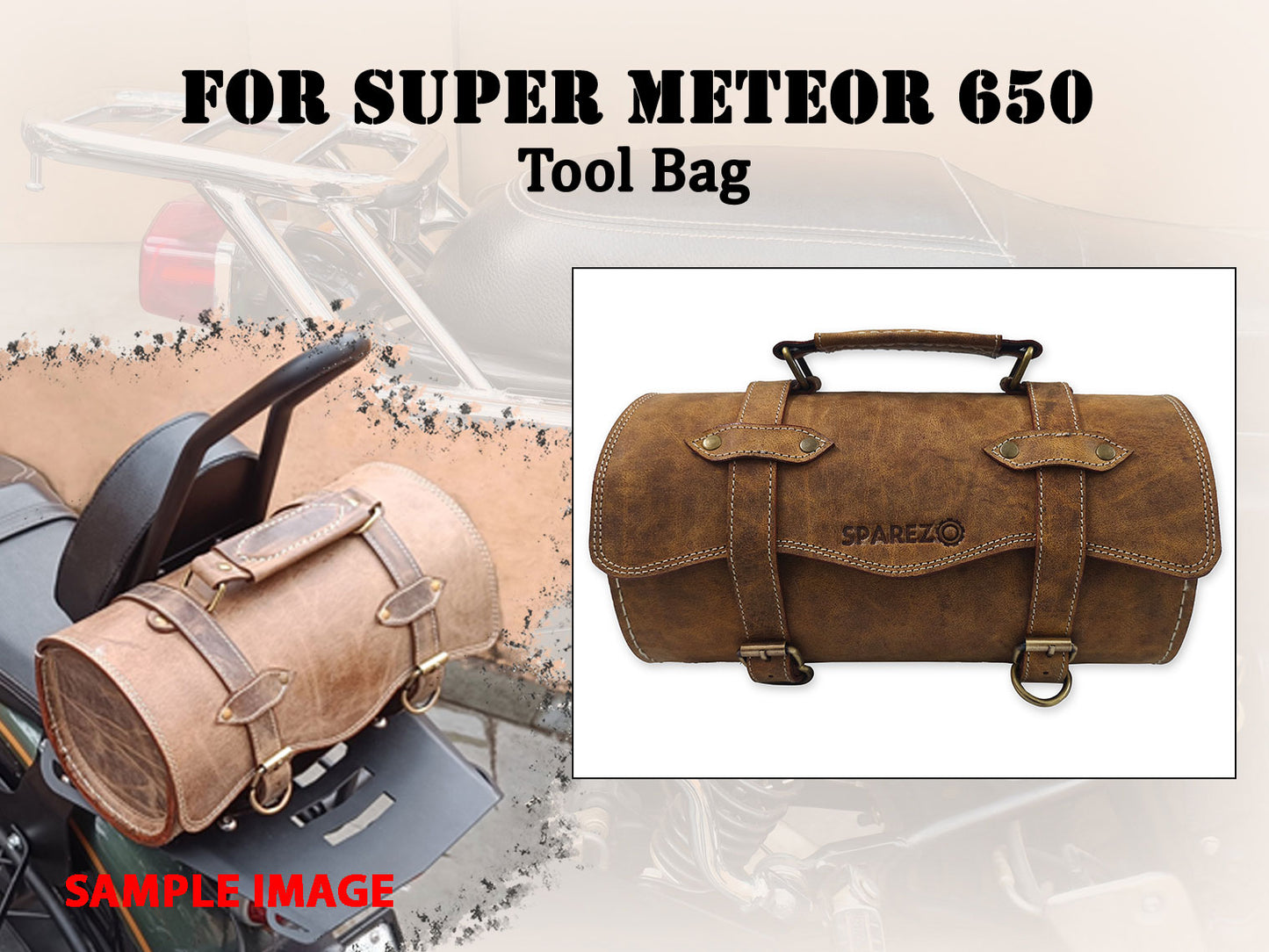 For Royal Enfield Super Meteor 650 Tool Bag Dust Color