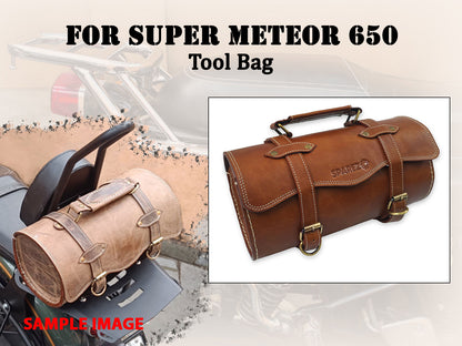 For Royal Enfield Super Meteor 650 Tool Bags Brown Tan