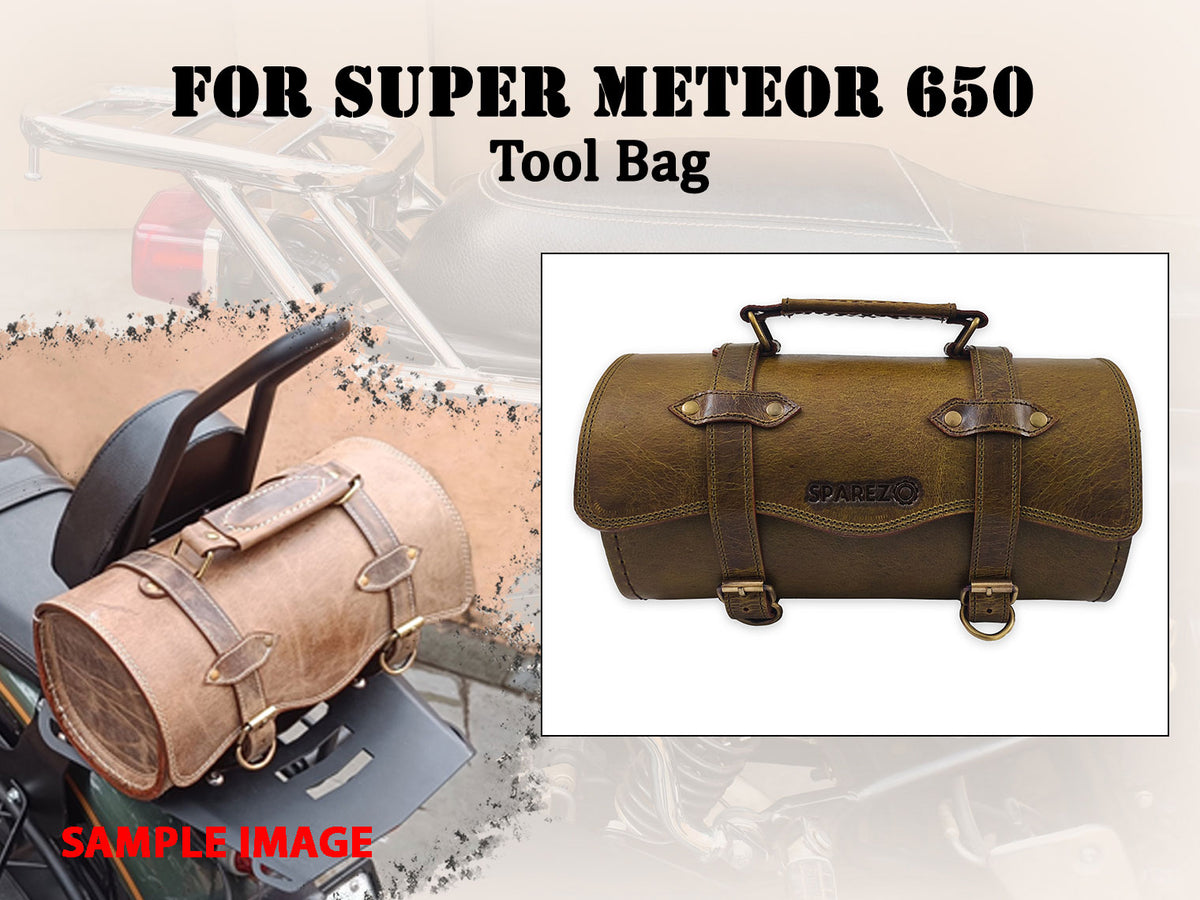 For Royal Enfield Super Meteor 650 Tool Bags Tan Brown