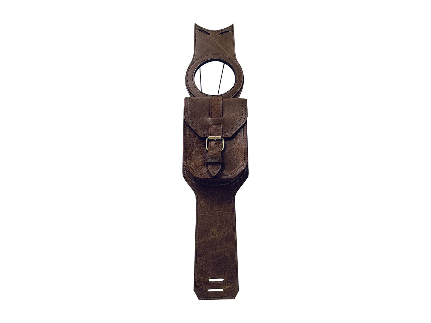 For Royal Enfield Super Meteor 650 Brown Leather Fuel Gas Tank Belt