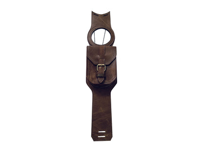 For Royal Enfield Super Meteor 650 Brown Leather Fuel Gas Tank Belt