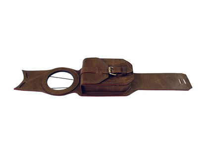 For Royal Enfield Super Meteor 650 Brown Leather Fuel Gas Tank Belt