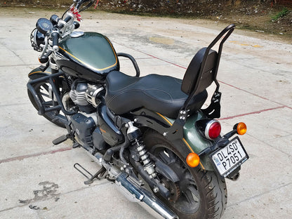 For Royal Enfield Super Meteor 650 Touring Sissy Bar With Backrest Black