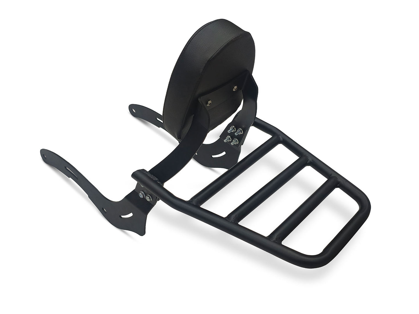 For Royal Enfield Super Meteor 650 Touring Luggage Rack With Backrest Black D1