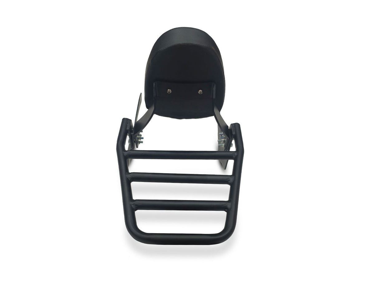 For Royal Enfield Super Meteor 650 Touring Luggage Rack With Backrest Black D1