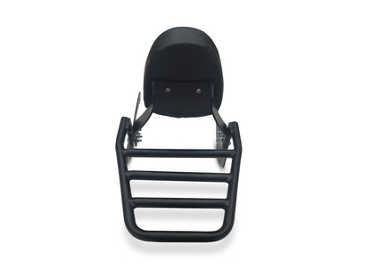 For Royal Enfield Super Meteor 650 Touring Luggage Rack With Backrest Black D1