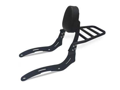 For Royal Enfield Super Meteor 650 Touring Luggage Rack With Backrest Black D1