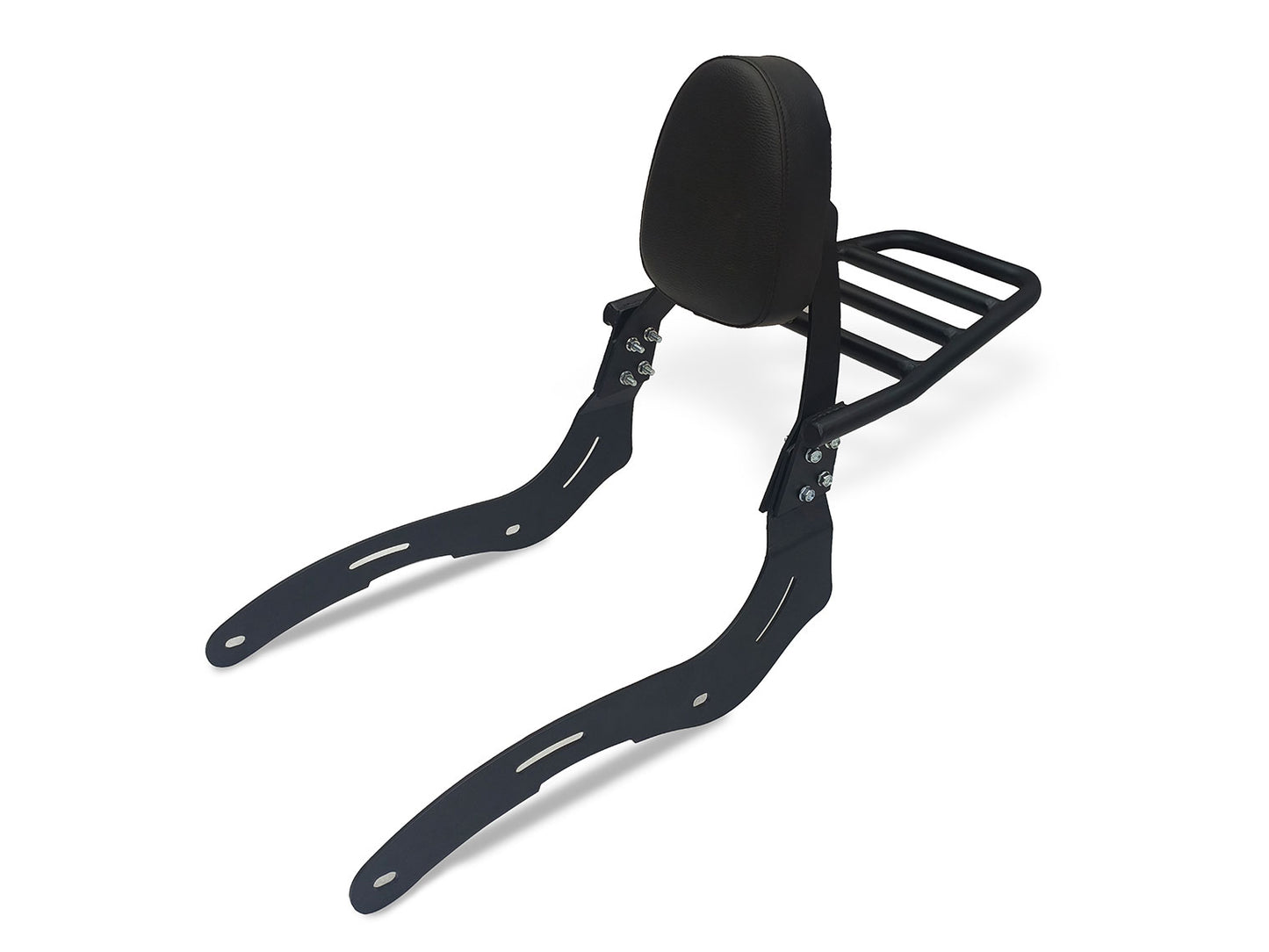 For Royal Enfield Super Meteor 650 Touring Luggage Rack With Backrest Black D1