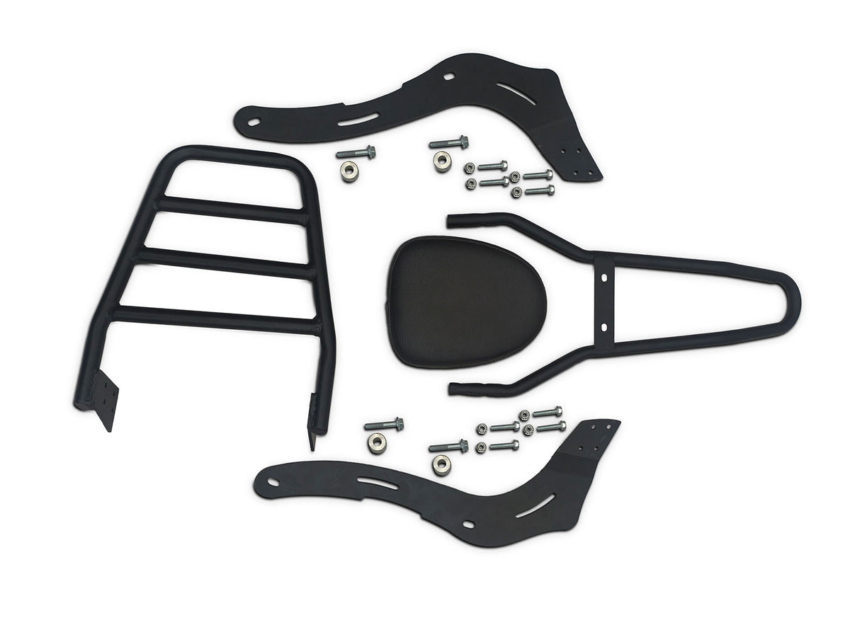 For Royal Enfield Super Meteor 650 Touring Luggage Rack With Backrest Black D2