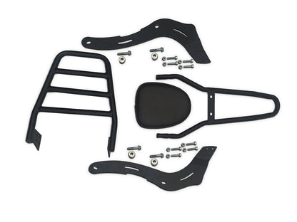 For Royal Enfield Super Meteor 650 Touring Luggage Rack With Backrest Black D2