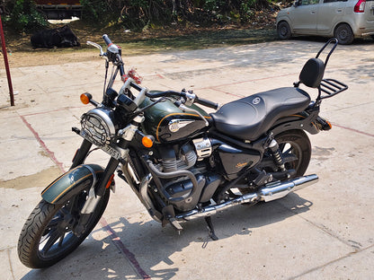 For Royal Enfield Super Meteor 650 Touring Luggage Rack With Backrest Black D2