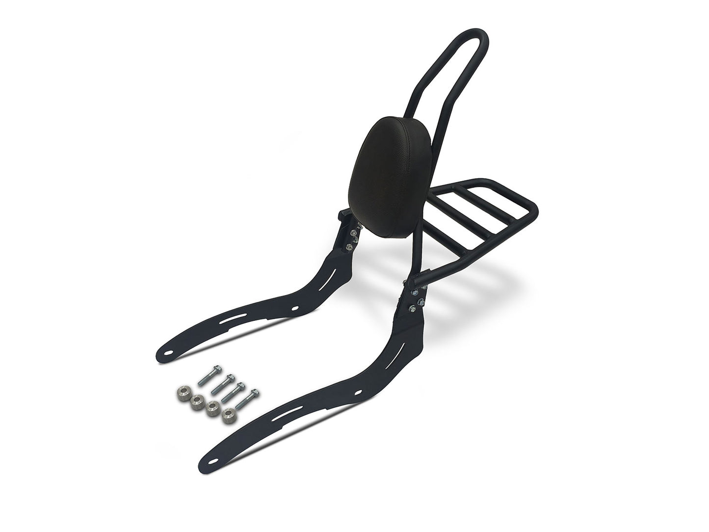 For Royal Enfield Super Meteor 650 Touring Luggage Rack With Backrest Black D2