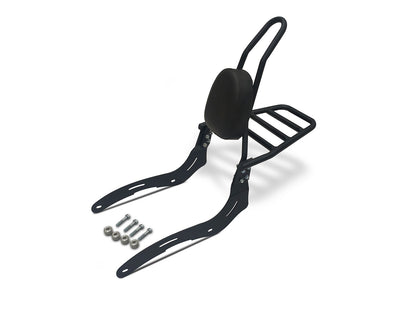 For Royal Enfield Super Meteor 650 Touring Luggage Rack With Backrest Black D2