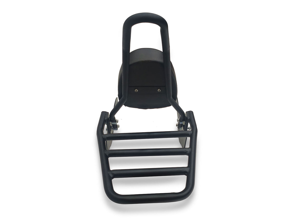 For Royal Enfield Super Meteor 650 Touring Luggage Rack With Backrest Black D2