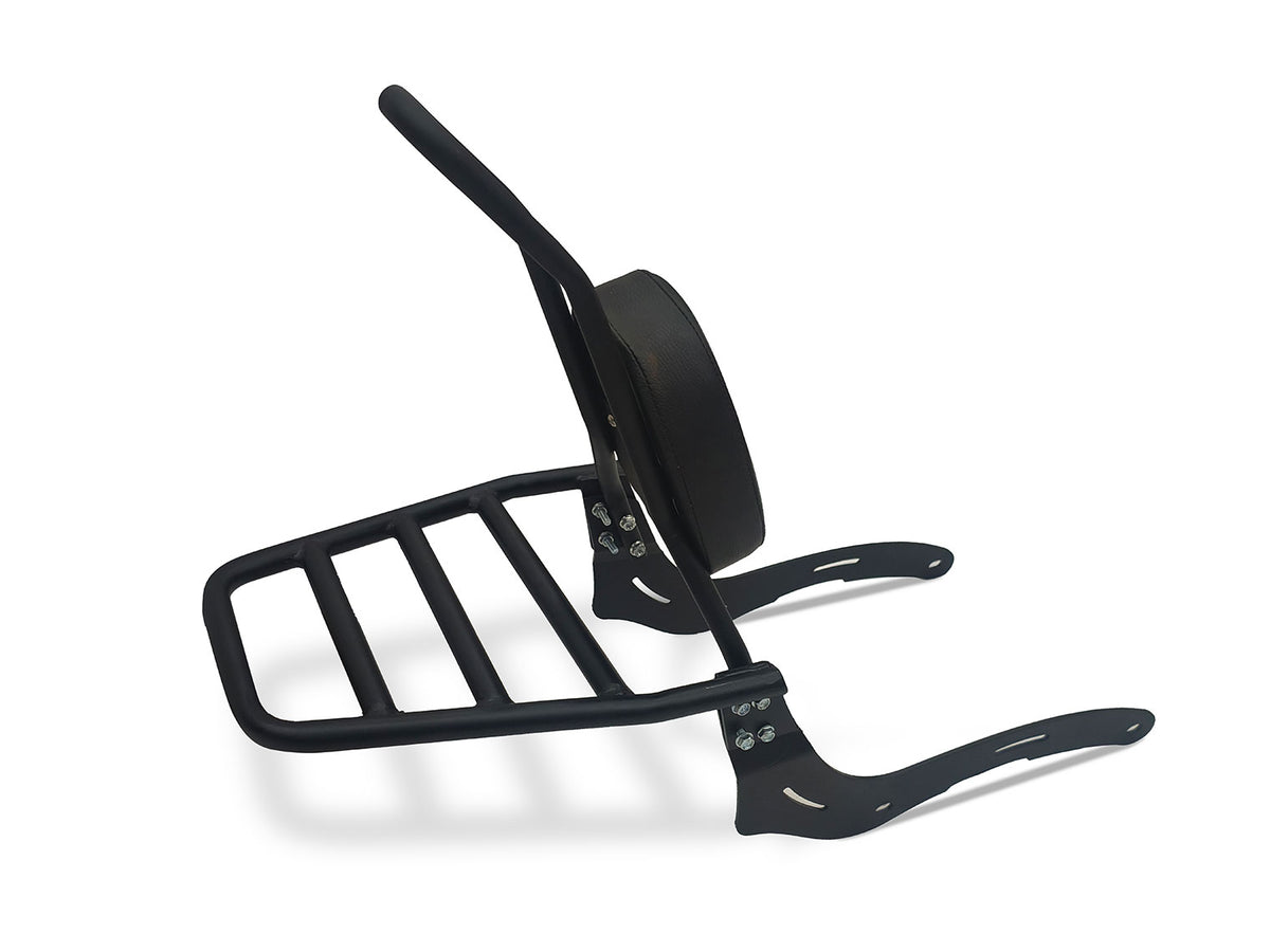For Royal Enfield Super Meteor 650 Touring Luggage Rack With Backrest Black D2