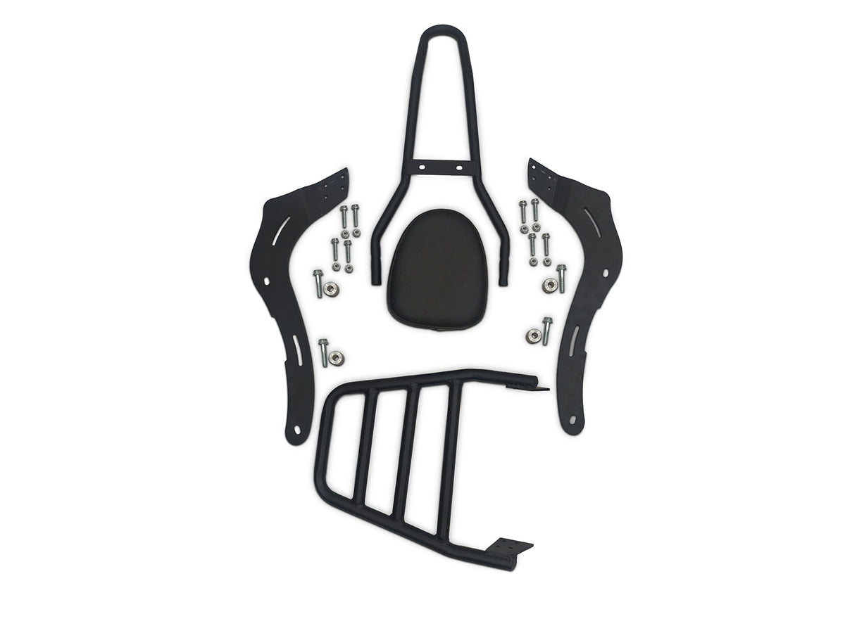 For Royal Enfield Super Meteor 650 Touring Luggage Rack With Backrest Black D2