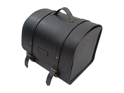 For Royal Enfield Super Meteor 650 Top Luggage Leather Bag With Sissy Bar