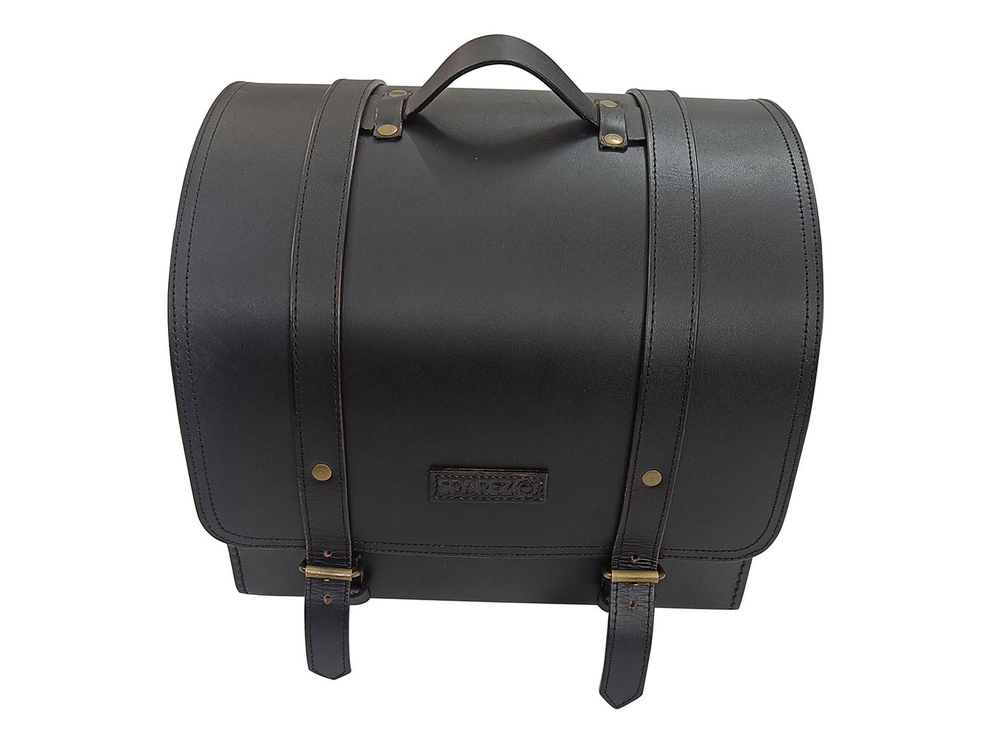 For Royal Enfield Super Meteor 650 Top Luggage Leather Bag With Sissy Bar