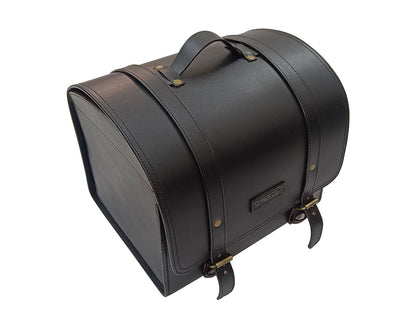 For Royal Enfield Super Meteor 650 Top Luggage Leather Bag With Sissy Bar
