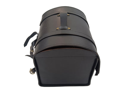 For Royal Enfield Super Meteor 650 Top Luggage Leather Bag With Sissy Bar