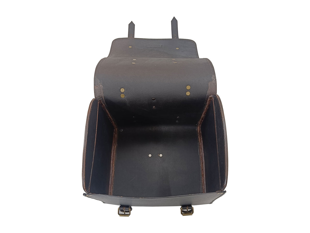 For Royal Enfield Super Meteor 650 Top Luggage Leather Bag With Sissy Bar