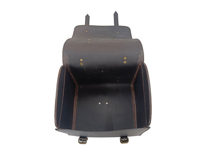 For Royal Enfield Super Meteor 650 Top Luggage Leather Bag With Sissy Bar