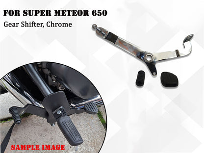 For Royal Enfield Super Meteor 650 Gear Shifter Pedal With Rubber Chrome