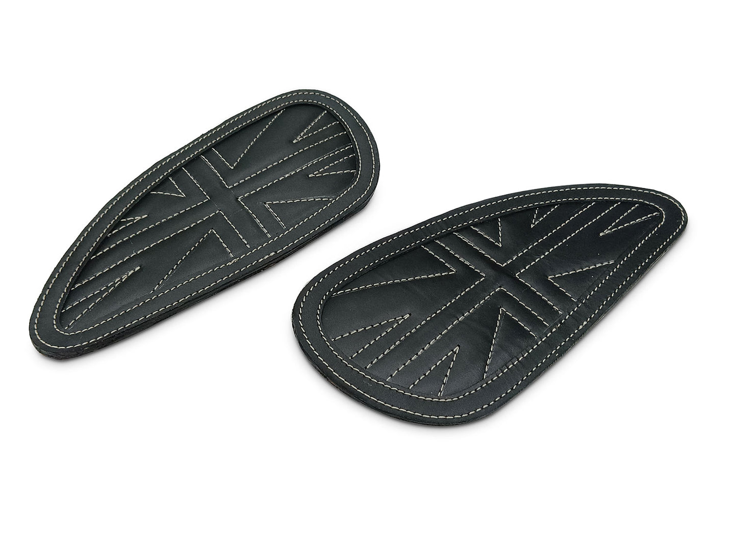 For Royal Enfield Bear 650 Leather Tank Knee Pad Black D1