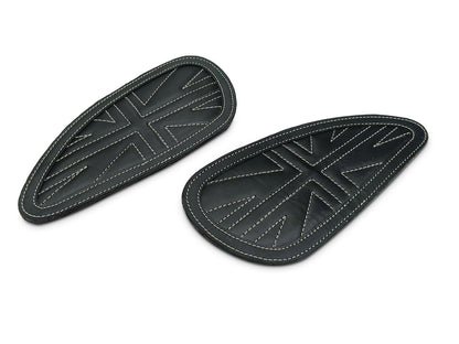 For Royal Enfield Bear 650 Leather Tank Knee Pad Black D1