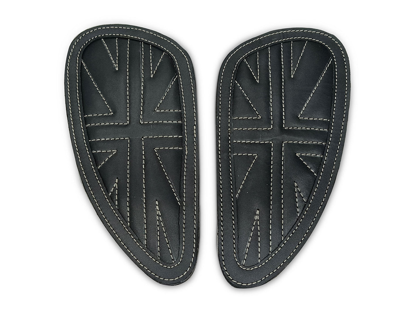 For Royal Enfield Bear 650 Leather Tank Knee Pad Black D1