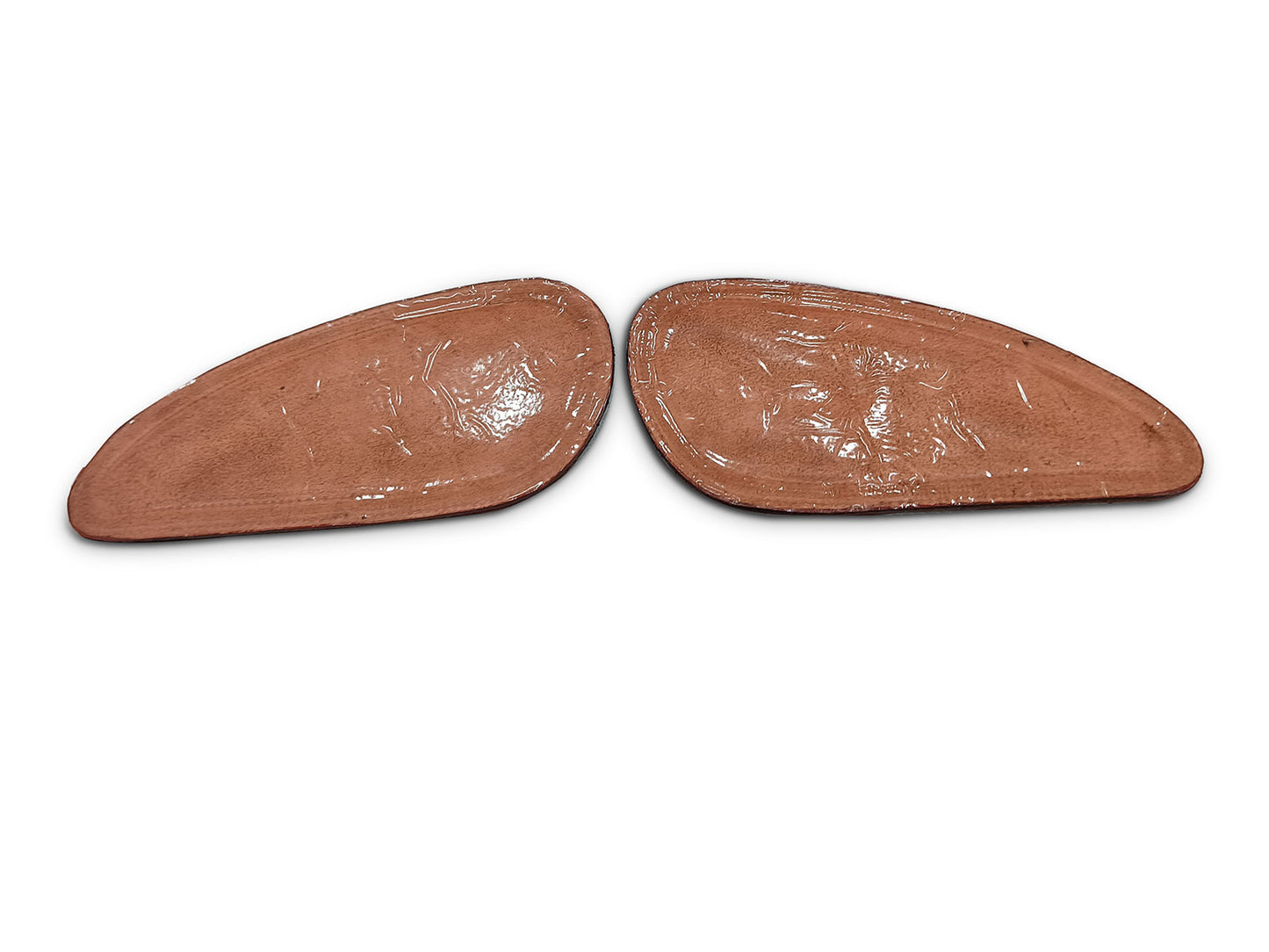 For Royal Enfield Bear 650 Leather Tank Knee Pad Tan Brown D2